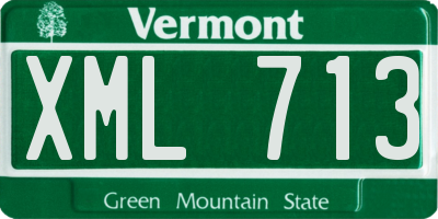 VT license plate XML713