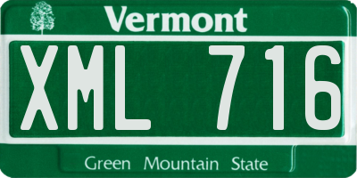 VT license plate XML716