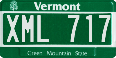 VT license plate XML717
