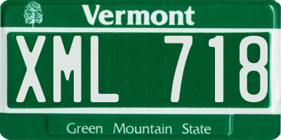 VT license plate XML718
