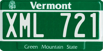 VT license plate XML721