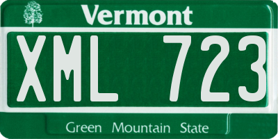 VT license plate XML723