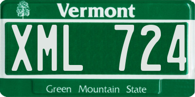 VT license plate XML724