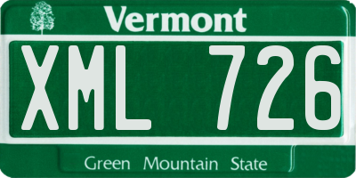 VT license plate XML726