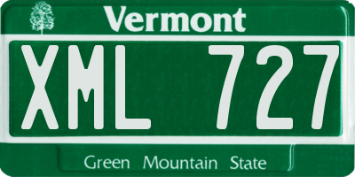 VT license plate XML727