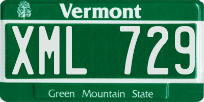 VT license plate XML729