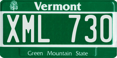 VT license plate XML730
