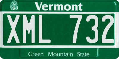 VT license plate XML732