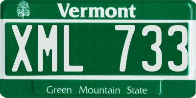 VT license plate XML733