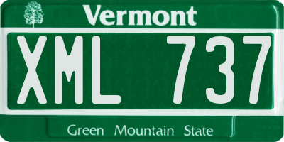 VT license plate XML737