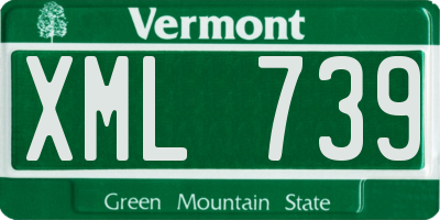 VT license plate XML739