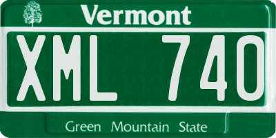 VT license plate XML740