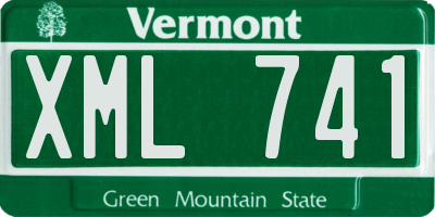 VT license plate XML741
