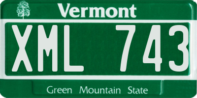VT license plate XML743