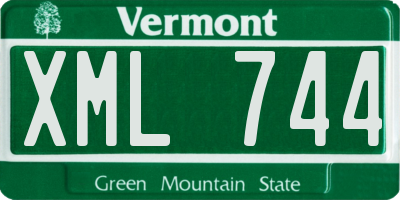 VT license plate XML744