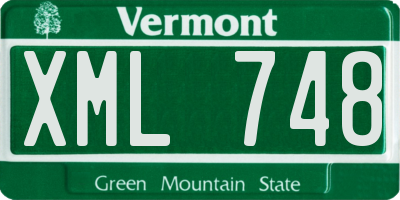 VT license plate XML748
