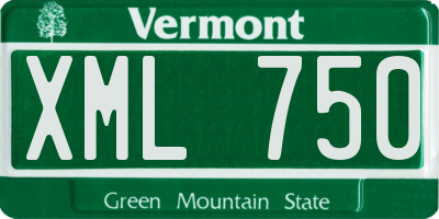 VT license plate XML750