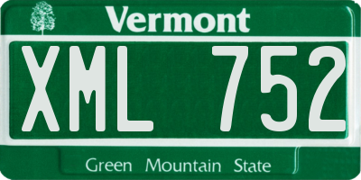 VT license plate XML752