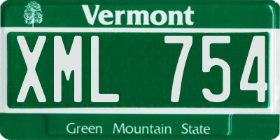 VT license plate XML754