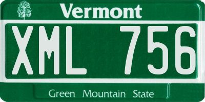 VT license plate XML756