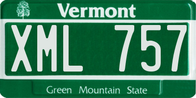 VT license plate XML757