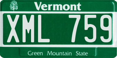 VT license plate XML759