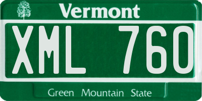 VT license plate XML760
