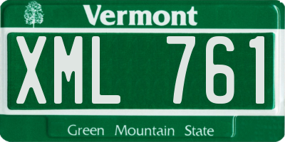 VT license plate XML761