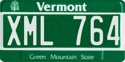 VT license plate XML764