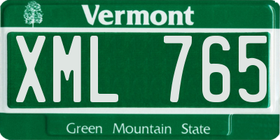 VT license plate XML765