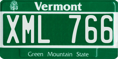 VT license plate XML766