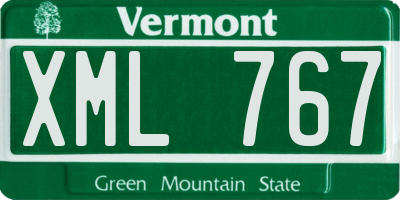 VT license plate XML767