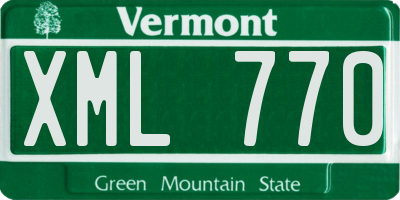 VT license plate XML770