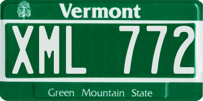 VT license plate XML772