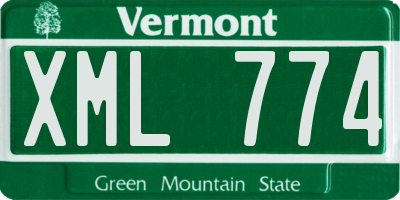 VT license plate XML774