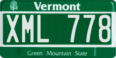 VT license plate XML778