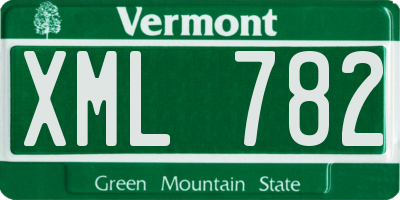 VT license plate XML782