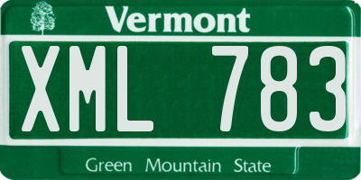VT license plate XML783