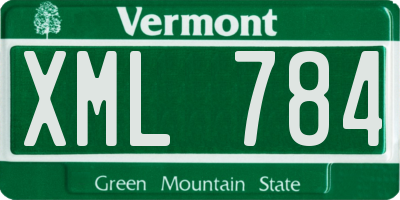 VT license plate XML784