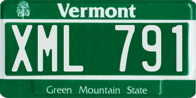 VT license plate XML791