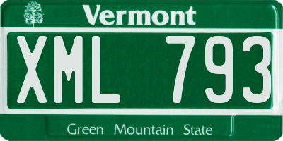 VT license plate XML793