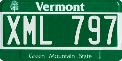 VT license plate XML797