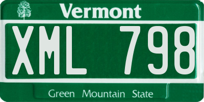 VT license plate XML798
