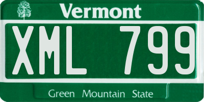 VT license plate XML799