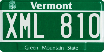 VT license plate XML810