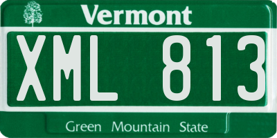 VT license plate XML813
