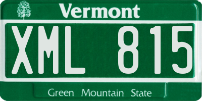 VT license plate XML815