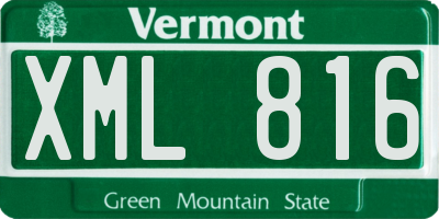 VT license plate XML816