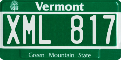 VT license plate XML817