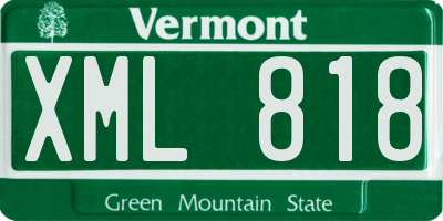 VT license plate XML818